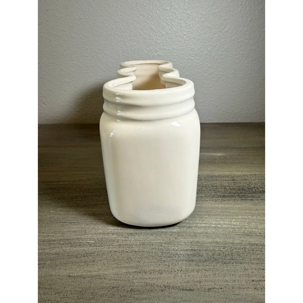 3 Mason Jar style Utensil holder Farmhouse Rustic Kitchen